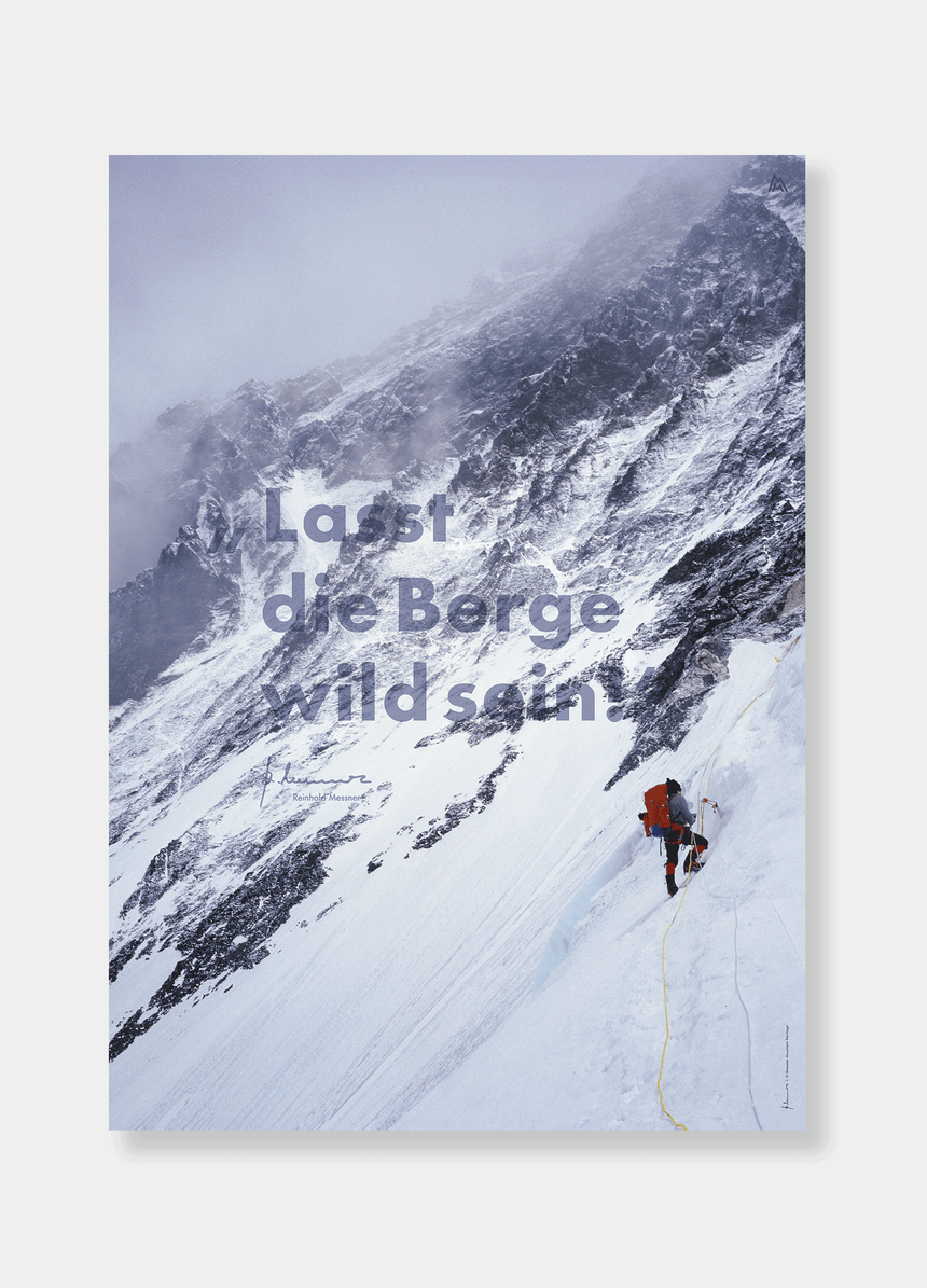 Poster - Reinhold Messner - 1978 Lhotse Flanke - Zitat