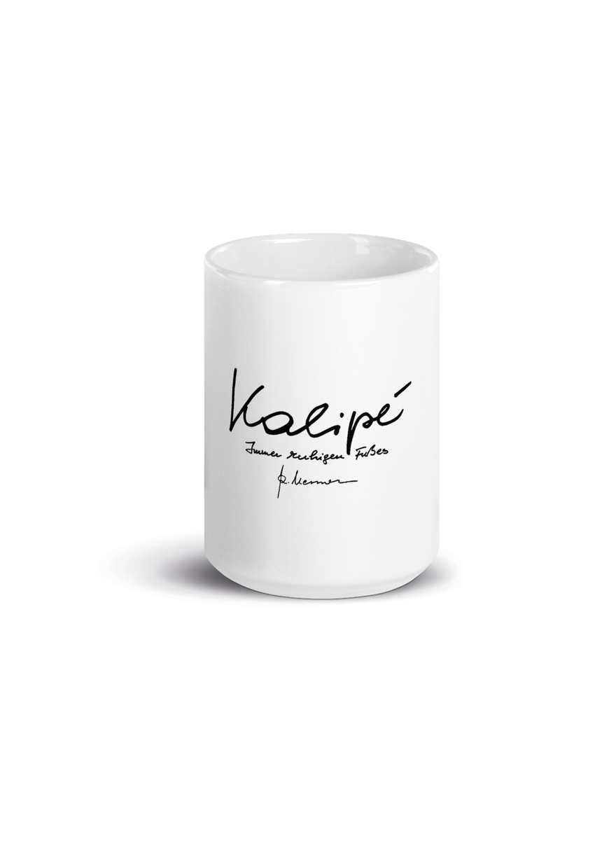 Basic Tasse - Kalipé - Immer ruhigen Fußes - Signatur