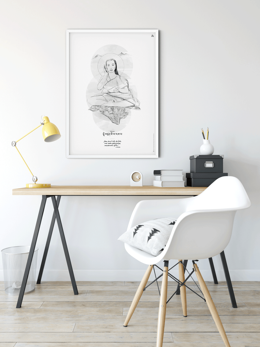 Illustration - Milarepa - black