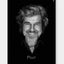 Poster - Reinhold Messner - Portait schwarz-weiß