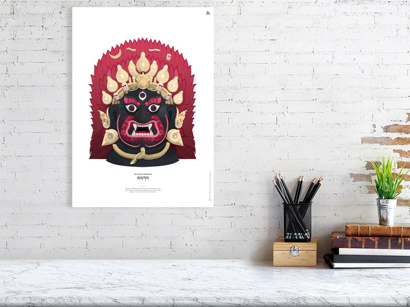 Illustration Mahakala Mask