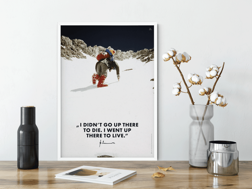 Poster - Reinhold Messner - 1975 Hidden Peak Nordwestwand - Zitat