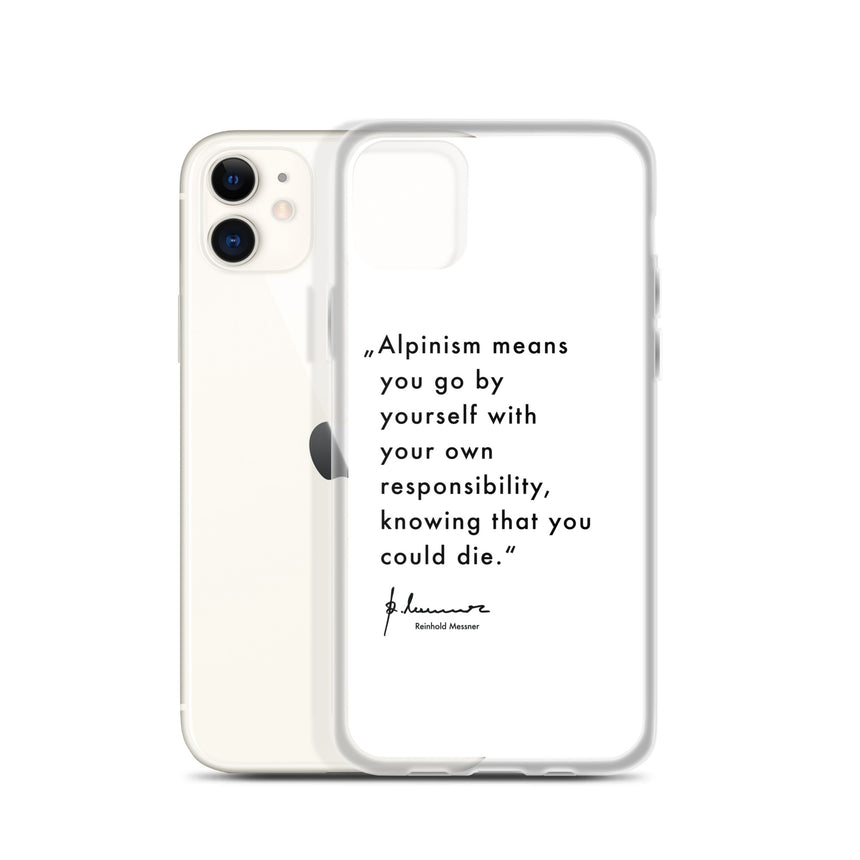 Coque iPhone - Alpinisme signifie - blanc