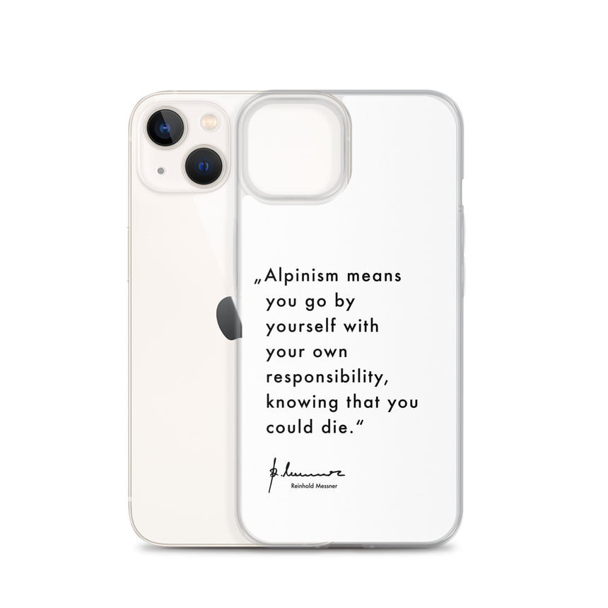 Custodia per iPhone - significa alpinismo - bianco