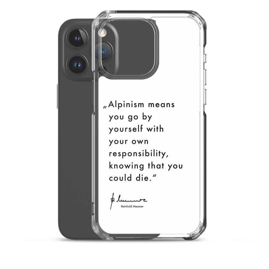 Custodia per iPhone - significa alpinismo - bianco