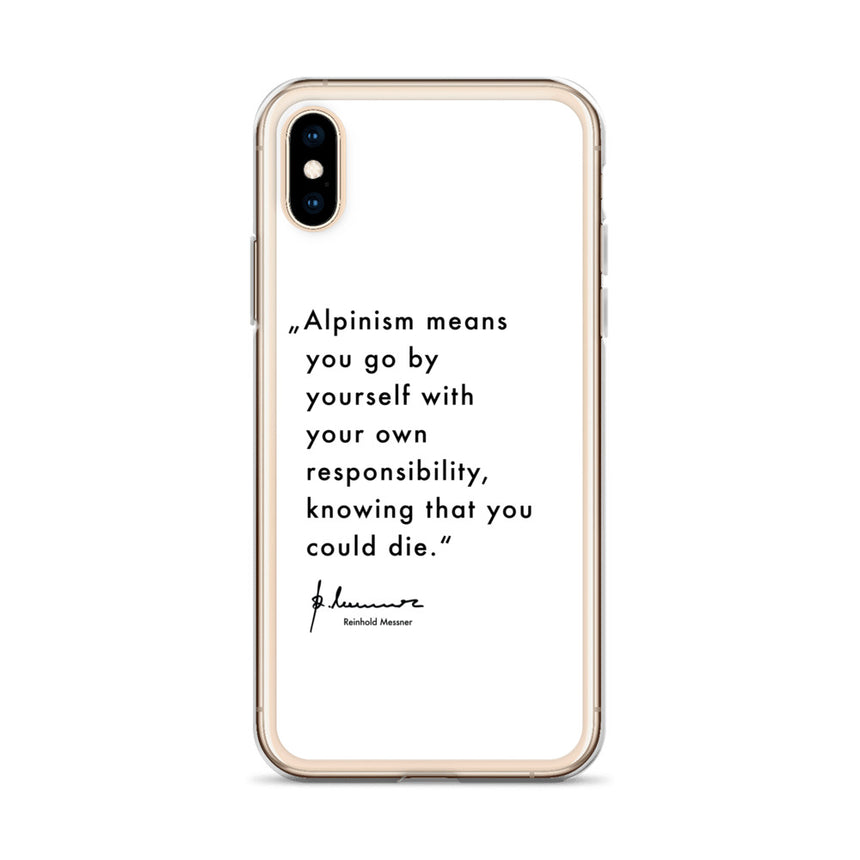 Coque iPhone - Alpinisme signifie - blanc