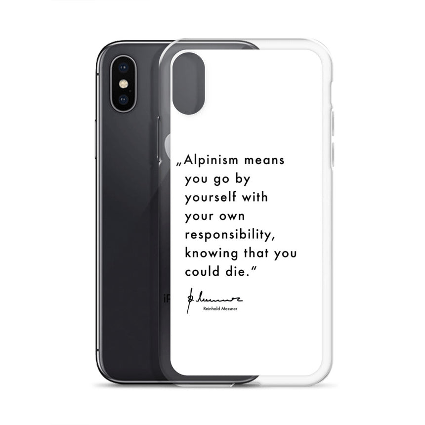 Custodia per iPhone - significa alpinismo - bianco