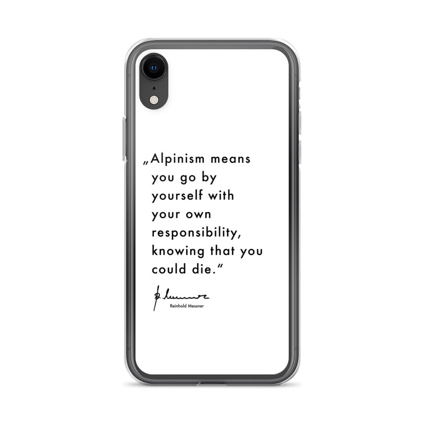 Coque iPhone - Alpinisme signifie - blanc