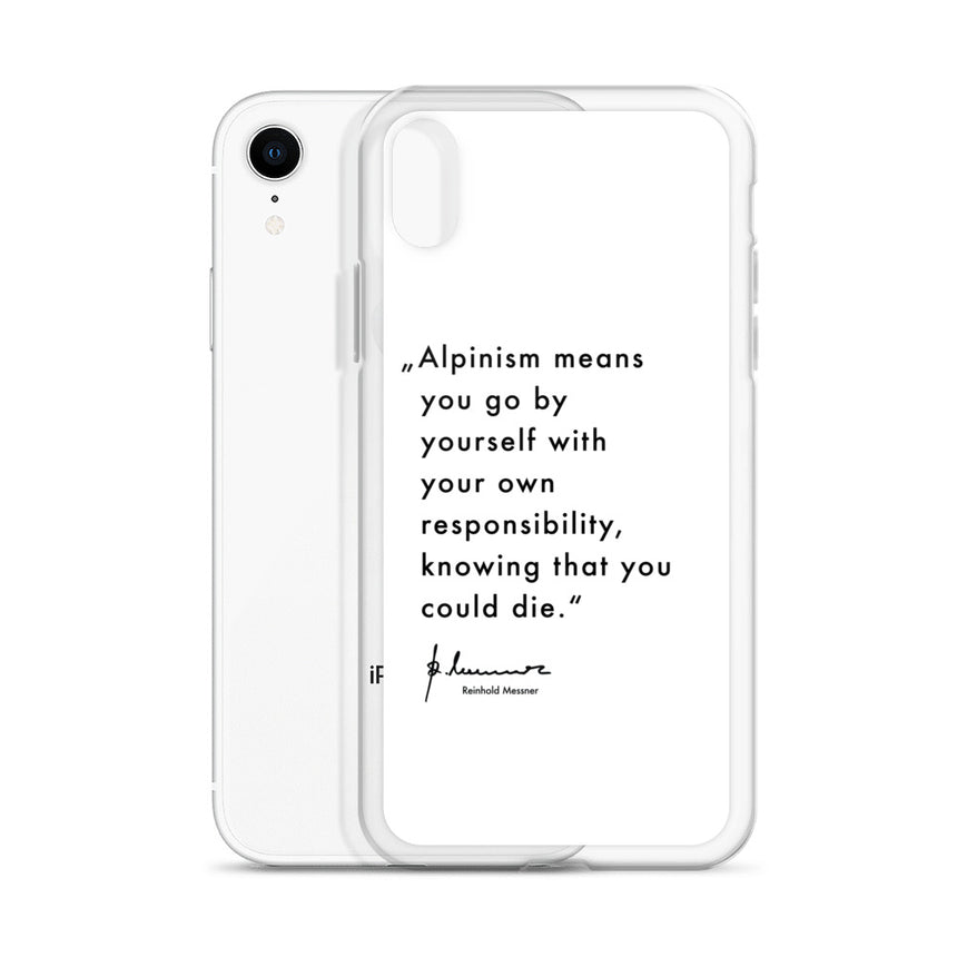 Coque iPhone - Alpinisme signifie - blanc