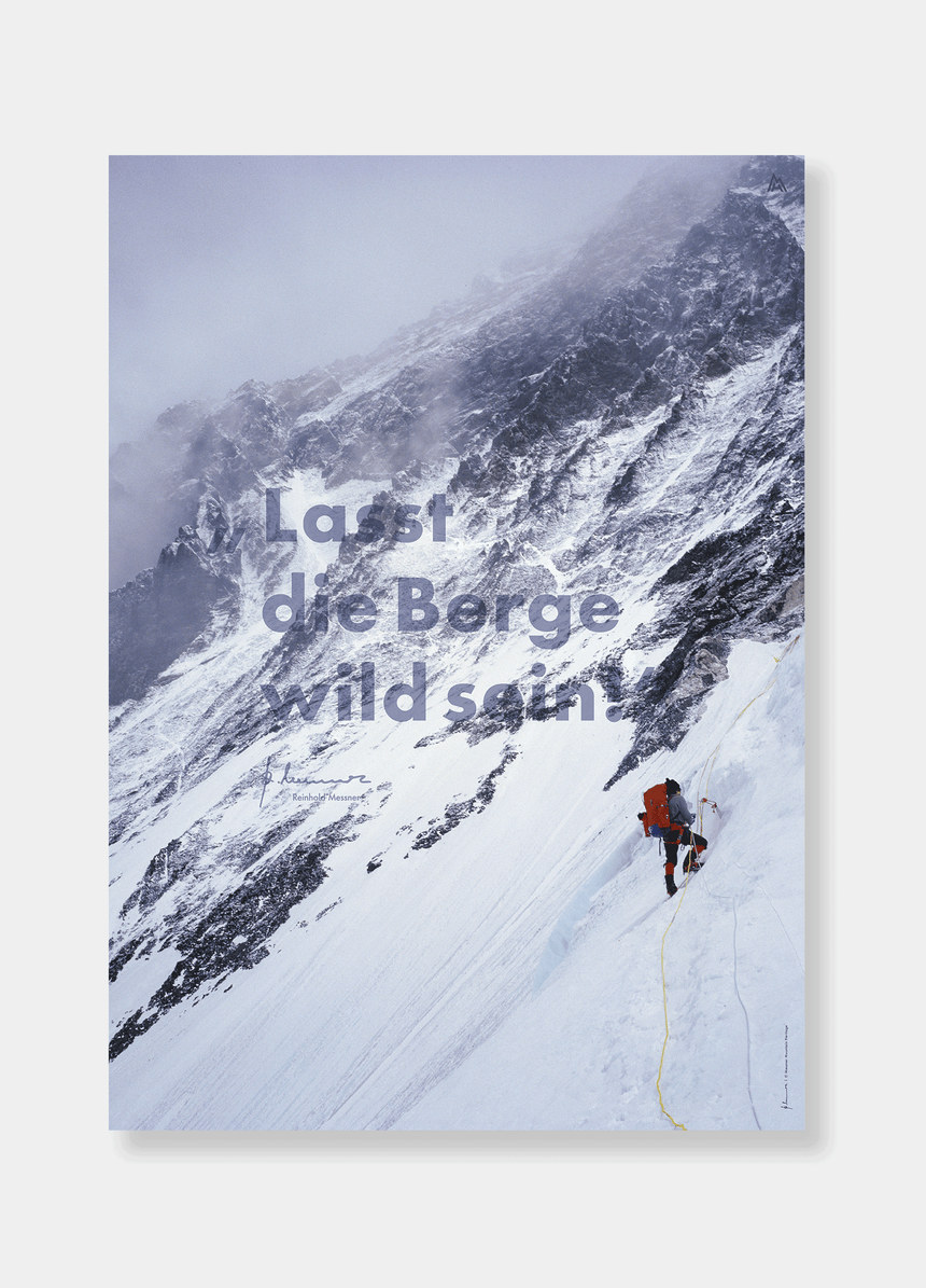 Affiche - Reinhold Messner - 1978 Lhotse Flanke - Zitat