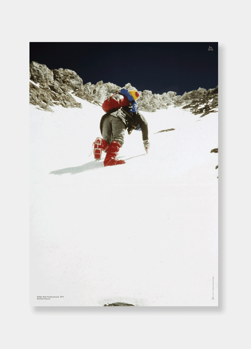 Poster - Reinhold Messner - 1975  Hidden Peak Nordwestwand