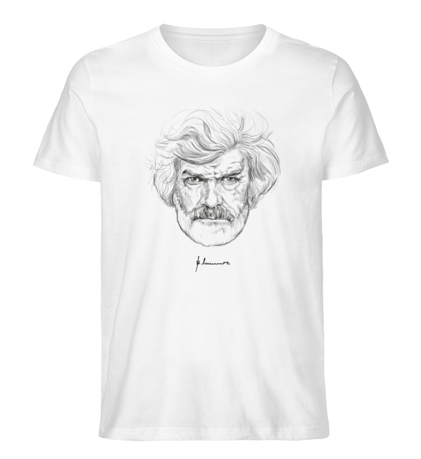 Premium Organic Shirt Herren - Reinhold Messner - Illustrazione Porträt