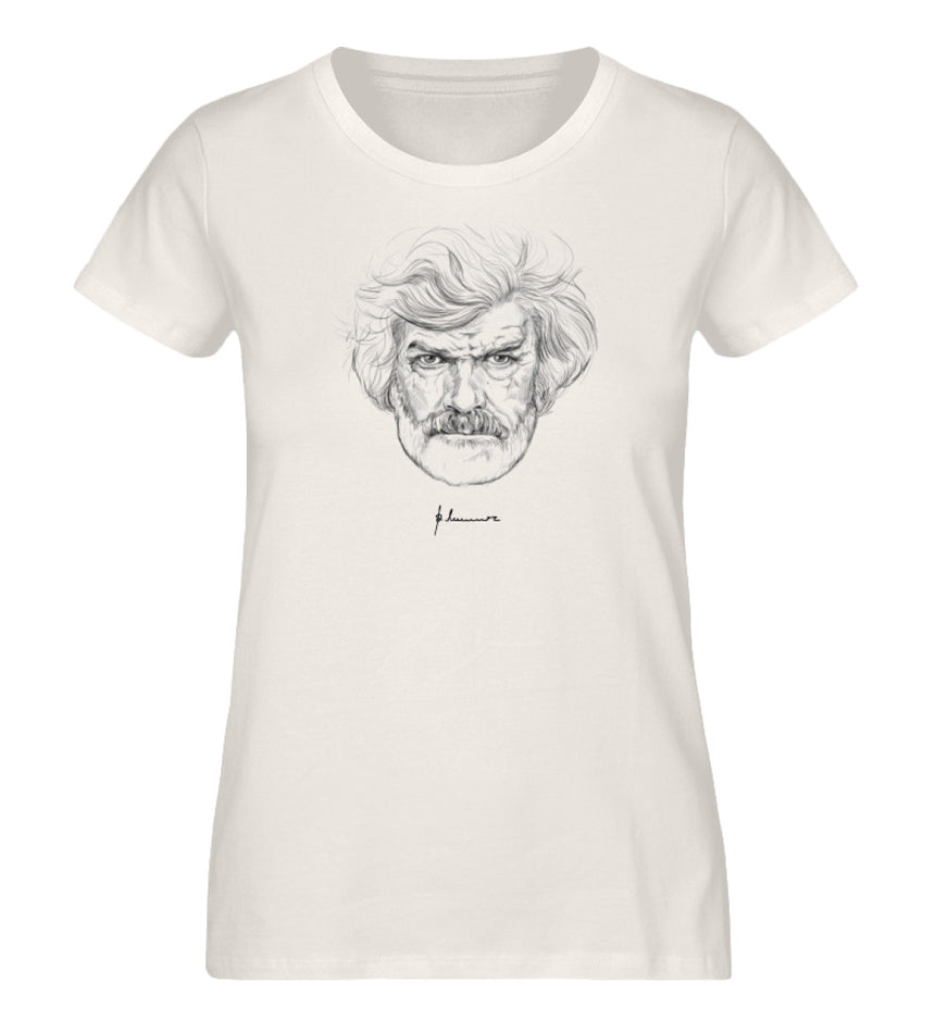 Chemise bio premium Damen - Reinhold Messner - Illustration Porträt