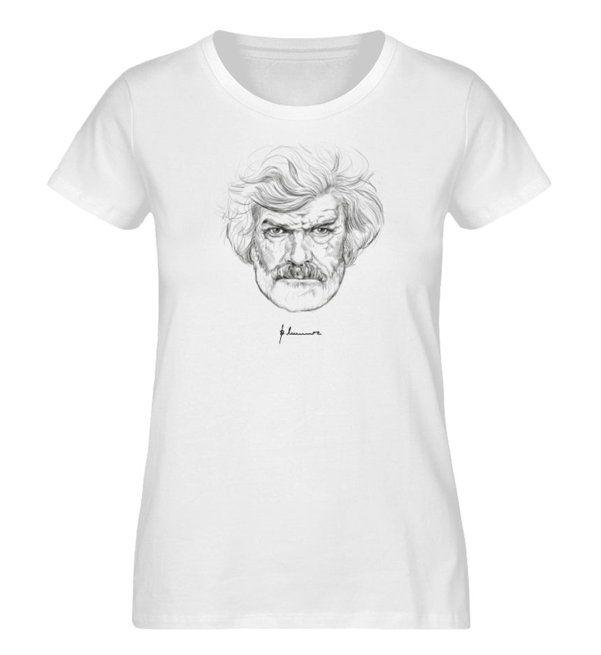 Chemise bio premium Damen - Reinhold Messner - Illustration Porträt